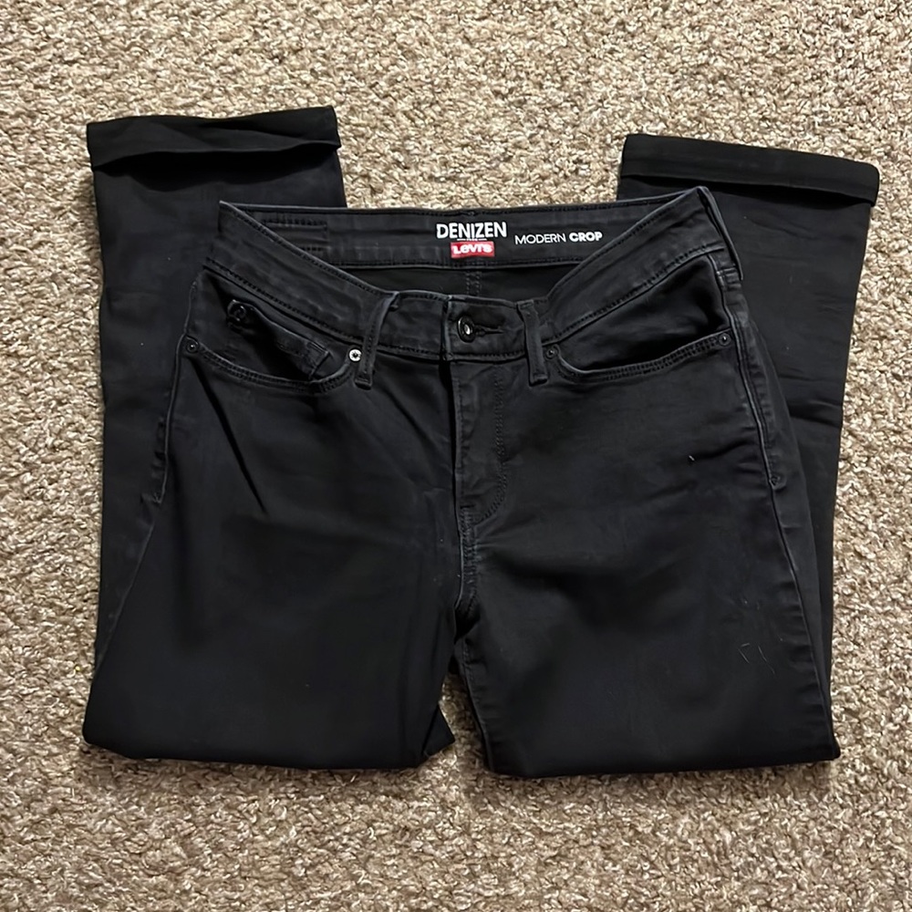 Cropped black jeans